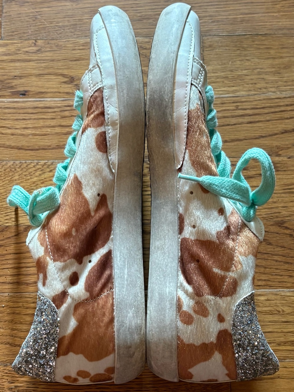 Golden Goose Superstar Faux Fur Trainers, Cow Print, Size 44, EUC - Picture 5 of 8